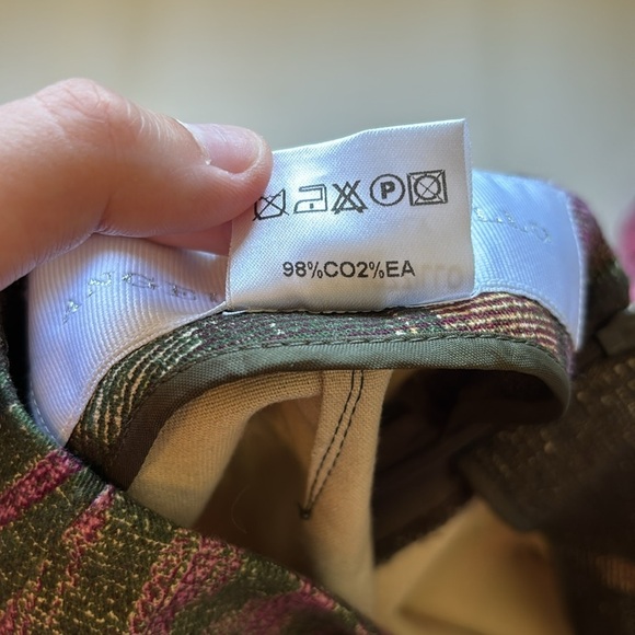 Angelo Mozzillo Women’s Pink Brown Abstract Printed Bootcut Boho Trousers - Picture 11 of 11